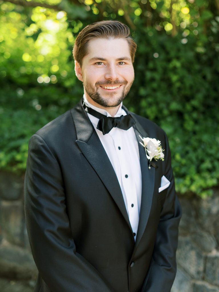 Traditional groom portrait at a Delaware wedding. 